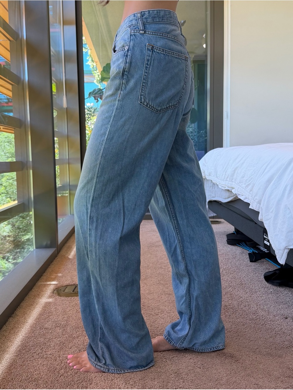 Rag & Bone Logan Mid Rise Wide Leg Featherweight Jeans - Picture 2 of 8